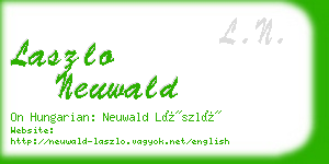 laszlo neuwald business card